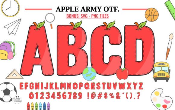 Apple Army: A Creative Color Font for Bold Projects