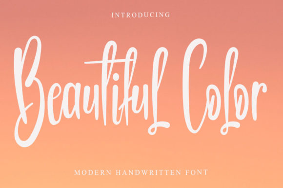 Beautiful Color: The Handwritten Font That Elevates Your Projects
