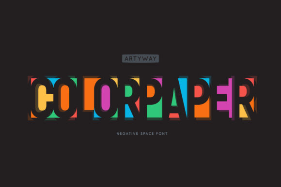 Color Paper: A Display Font Crafted from Negative Space