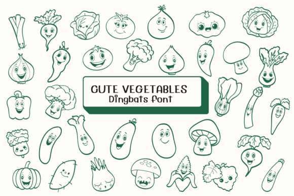 Cute Vegetables: A Font That Sprouts Personality