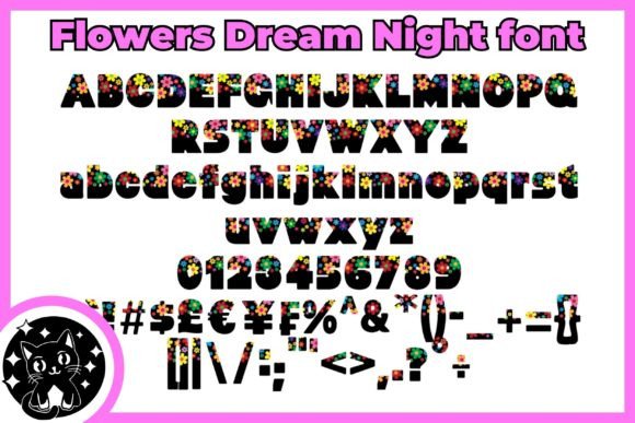 Flowers Dream Night: A Playful Typeface for Creative Projects
