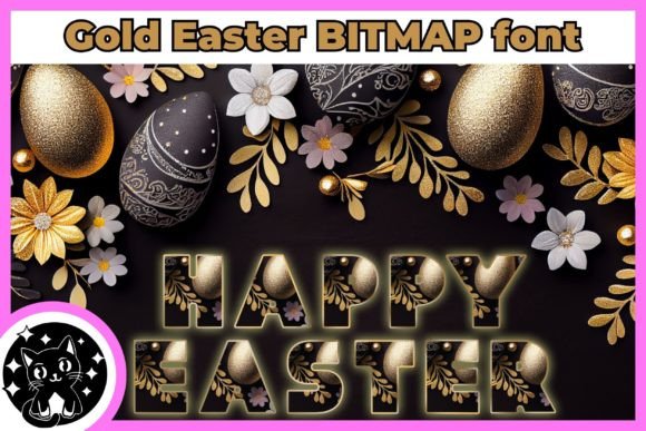 Gold Easter: A Whimsical Display Font for Festive Projects