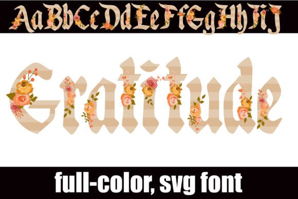 Gratitude: A Festive Display Font for Seasonal Projects