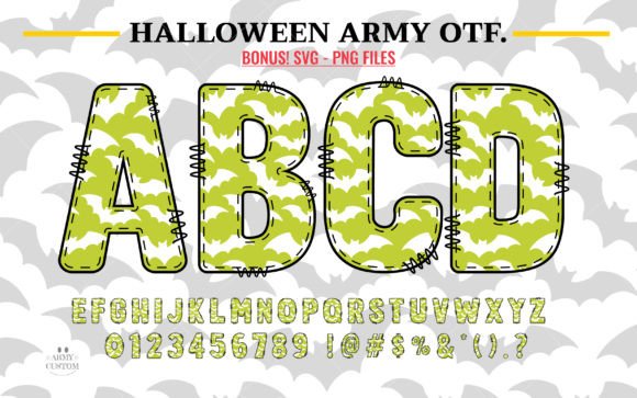 Halloween Army Bats: A Font for Enchanting Designs