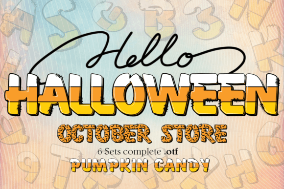 Halloween Pumpkin Candy Font: A Sweet Treat for Your Designs