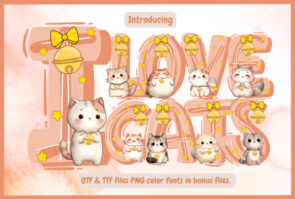I Love Cats: A Typeface for Whimsical, Pet-Centric Branding
