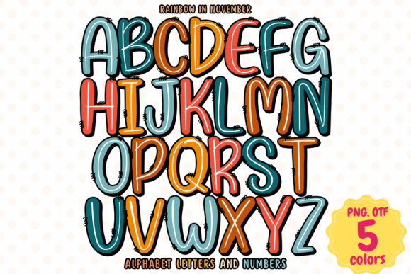 Rainbow in November: A Handwritten Font with Autumn Soul