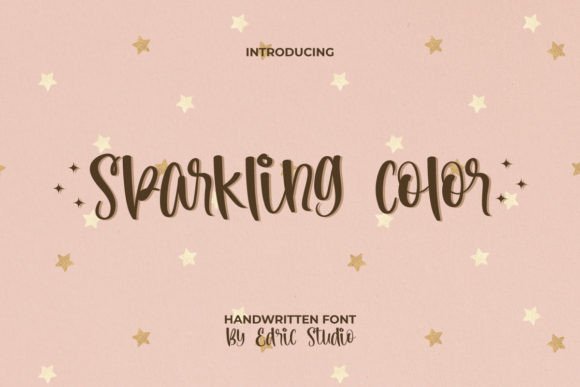 Sparkling Color: A Handwritten Script for Magical Designs