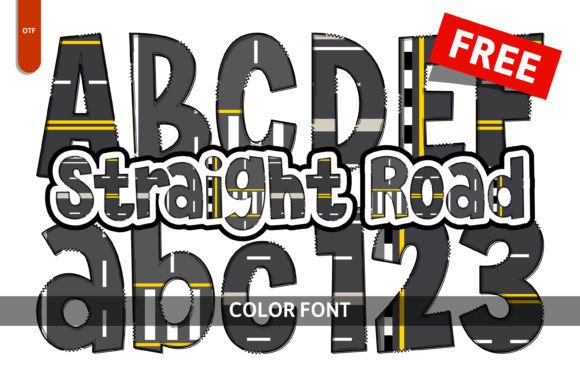 Straight Road: A Playful and Artistic Font for Creative Projects